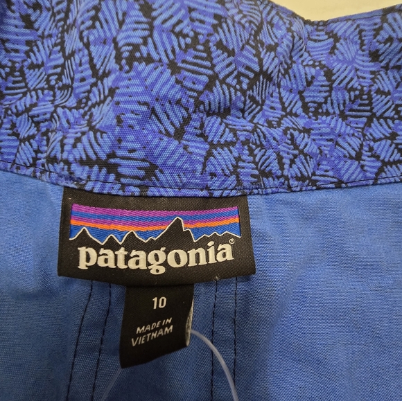 Patagonia Women's Venga Rock Capris Outdoor Blue Hex Batik Cotton Pants Size 10 - Picture 12 of 14